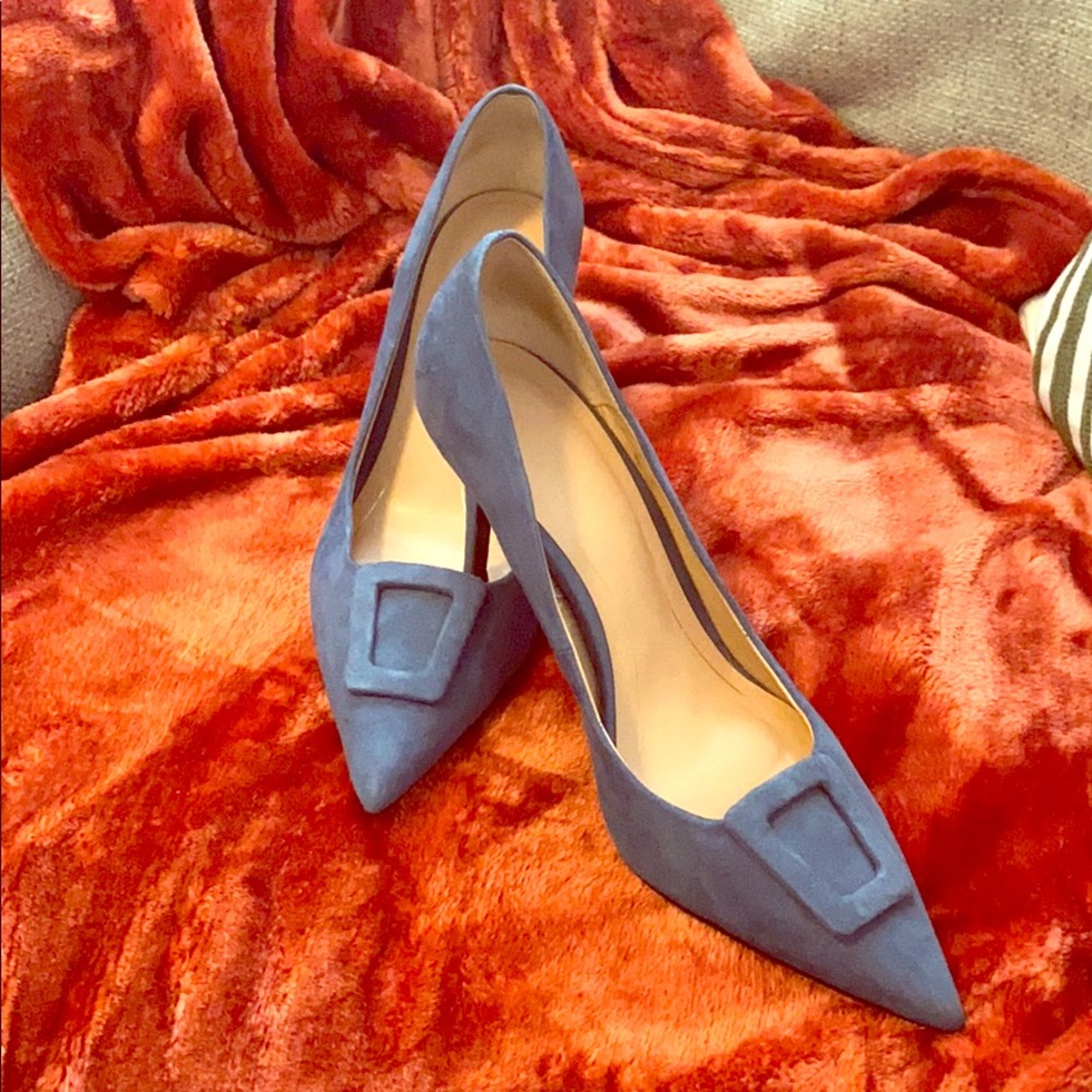 GUC Blue suede Zara heels